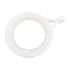 SEUNMUK 50 Pack White Curtain Rings and Hooks, 28mm Plastic