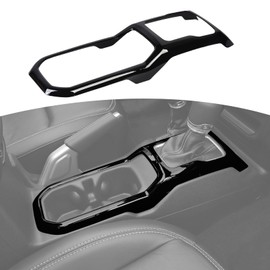 RT-TCZ for Jeep JL Gear Shift Cup Holder Panel Trim Cover for Jeep Wrangler JL JLU Gladiator JT 2018-2024 Black Interior Accessories