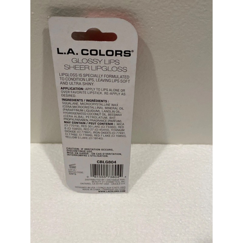 L.A. Colors clear glossy lips lipgloss high shine formula Set