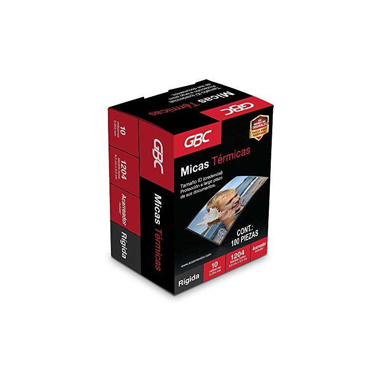 GBC M130131 Bolsa Rígida para Enmicar Tamaño 6.5X9.5cm, 100 piezas