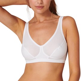 Schiesser Women's 2 Pack Bustier with Cups Organic Cotton - 95/5 Organic, White_174927