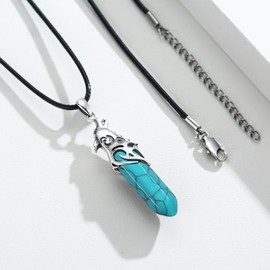 CUOKA MIRACLE Wolf Necklace 925 Men Sterling Silver Wolf Crystal Pendant Wolf Head Jewelry Wolf Gift for Men Women, Sterling Silver, No Gemstone