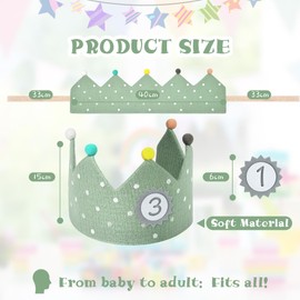 URAQT Birthday Crown for Kids, Reusable Birthday Party Hat Crown with Interchangeable Number from 0 to 9, Happy Birthday Hat, Baby Photo Props, Birthday Party Tiara Headbands Gifts for Boys Girls