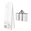 Svaldo Wedding Dress Garment Bags, White, 70x24x16"/Pack of 1, Portable