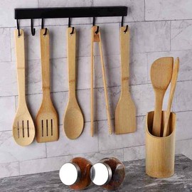 Bamboo Kitchen Utensils Set of 4 pieces ️️| Eco-friendly | Perfect for non-stick pan