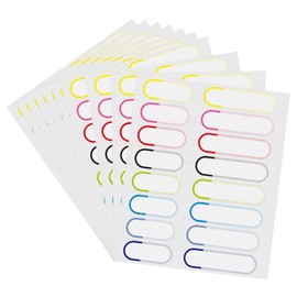 HYBSK 160PCS Name Tag Stickers Waterproof Daycare Labels for School Supplies Water Bottle Sippy Cup Assorted Sizes Colors Label (Blank)