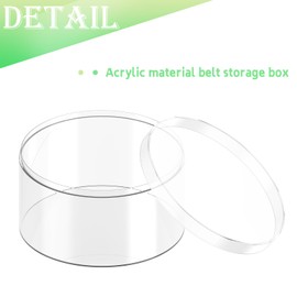 QoTang 2 PCS Belt Organizer, Plastic Belt Container Storage Holder, Belt Display Storage Box for Single Belt, Clear Belt Display Case for Closet Tie and Bow Tie Watch Jewelry Bracelets Ring Cosmetic