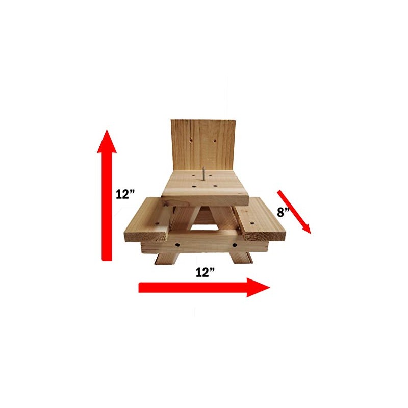 Combo Picnic Table Squirrel Corn Cob Feeder and Bulk Corn