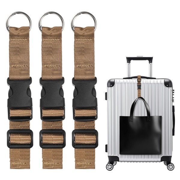M METERXITY 3-Pack Add A Bag Luggage Strap, Adjustable Suitcase