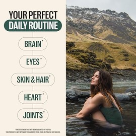Orlo Suplemento de aceite de algas Omega 3 triple absorción. Omega-3 EPA y DHA natural islandés nórdico alternativa vegetal al aceite de pescado para 
