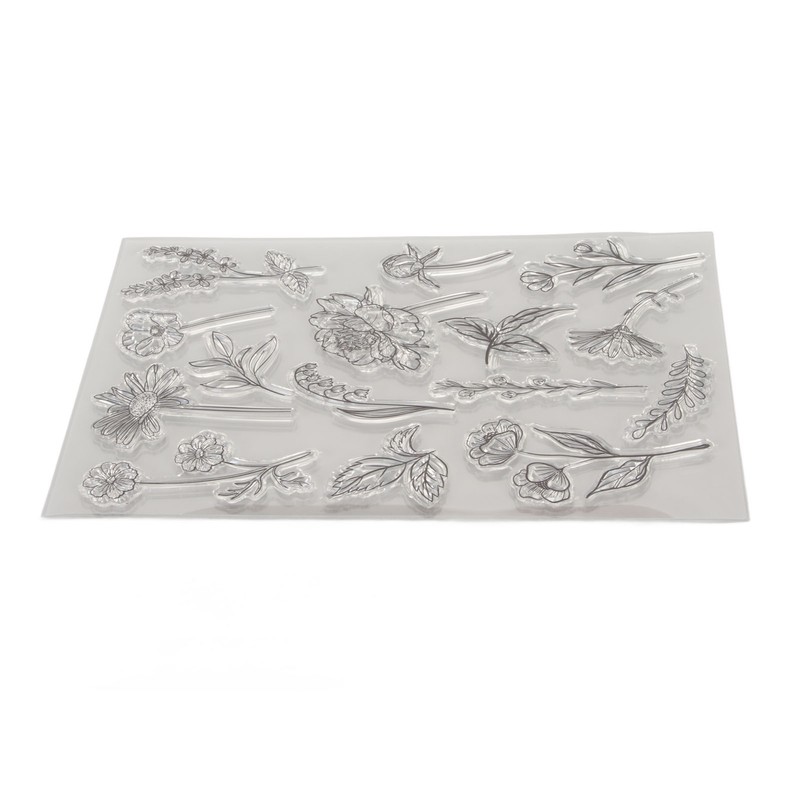 6pcs Clear Stamps Innovative Decorative Flower TPR Clear Stamps for