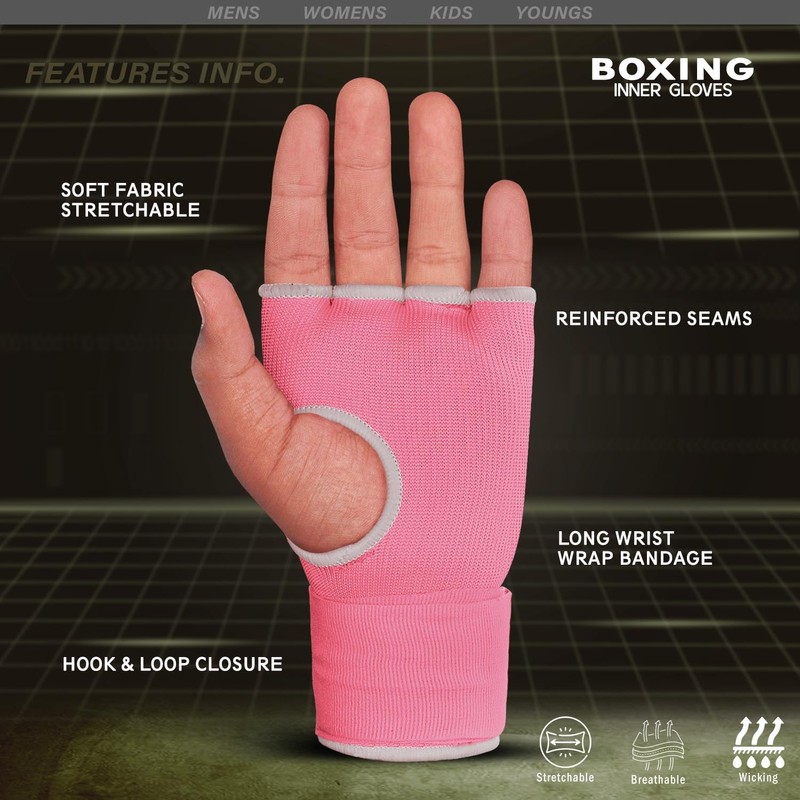 Farabi Boxing Inner Gloves Hand Wraps Gel Easy Wraps Protector