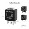2PCS Car Relay Replacement OEM# 8T2T-14B192-AA,Multi-Purpose 4 Pin Relay Automotive