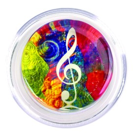 Magic Rosin - 3G Groovy Treble Clef - Premium Grade Instrument Rosins for Violin, Viola and Cello Bows - Excellent Grip - Delivers a Clear, Complex Tone - Purified Transparent Pine Rosin - USA Made