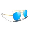 MERRY'S Classic Square Aviator Military Polarized Sunglasses for Men or