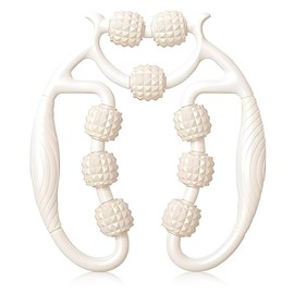 ,Muscolare Rullo 3D,Rullo Muscolare per Gambe,Rulli Massaggianti per Muscoli 9 Ruote Massaggiatore Anticellulite per Collo Spalla（Weiß）