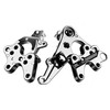 Motorcycles Black Front Rider Foot Pegs Footrest Bracket Fit For