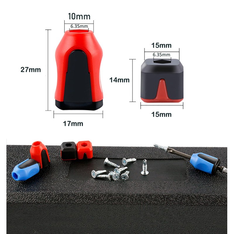 SILHOL 4Piece Screwdriver Head Magnetic Ring, Universal Magnetizer Screw Removable