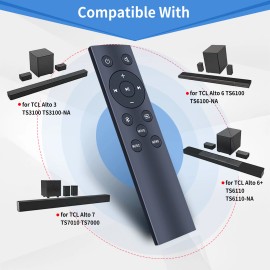 Remote Control for TCL Alto 3 TS3100 TS3100-NA 2.0 Channel Sound bar