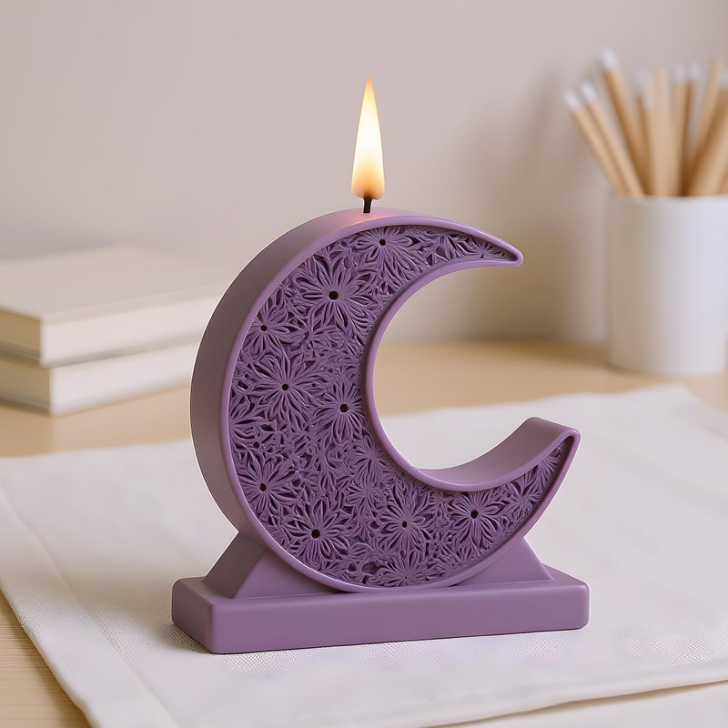 Moon Shape Candle Mold Crescent Moon Candle Silicone Molds for
