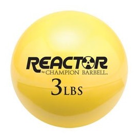 Champion Barbell Hand Held Fitness Ball, Yellow, 3-Pound