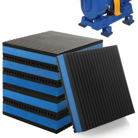 JMIATRY 6 Packs Anti Vibration Pads 4" × 4" × 7/8" Rubber Isolation Pads EVA Vibration Dampening Mat Mechanical Isolator Pad for Compressor Air Conditioner Washing Machine Dryer Treadmill
