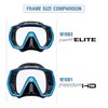 Tusa Freedom Elite Scuba Mask, M-1003 -Fish Tail Blue