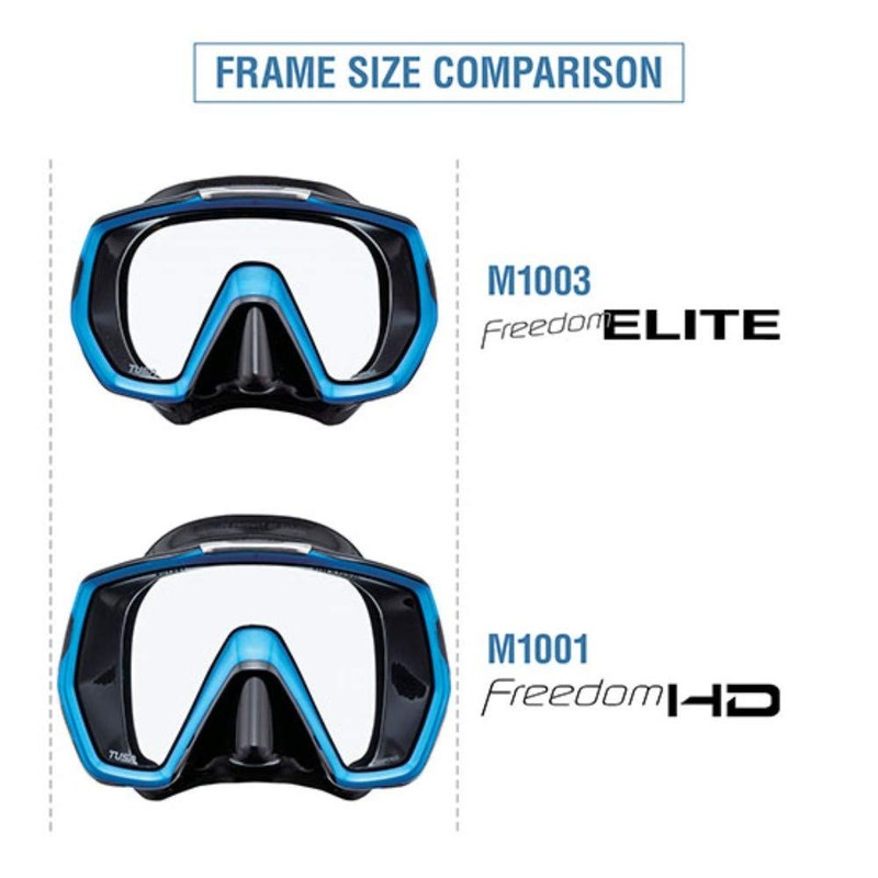 Tusa Freedom Elite Scuba Mask, M-1003 -Fish Tail Blue