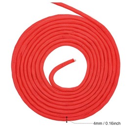 Grenhaven Tear-Proof Paracord 550 for Outdoor DIY Manual Braiding, Camping, Gardening, Universal Survival Rope with 7 Cords 100ft long, 250lbs Capacity, 4mm diameter, NOT SUITABLE FOR CLIMBING, red