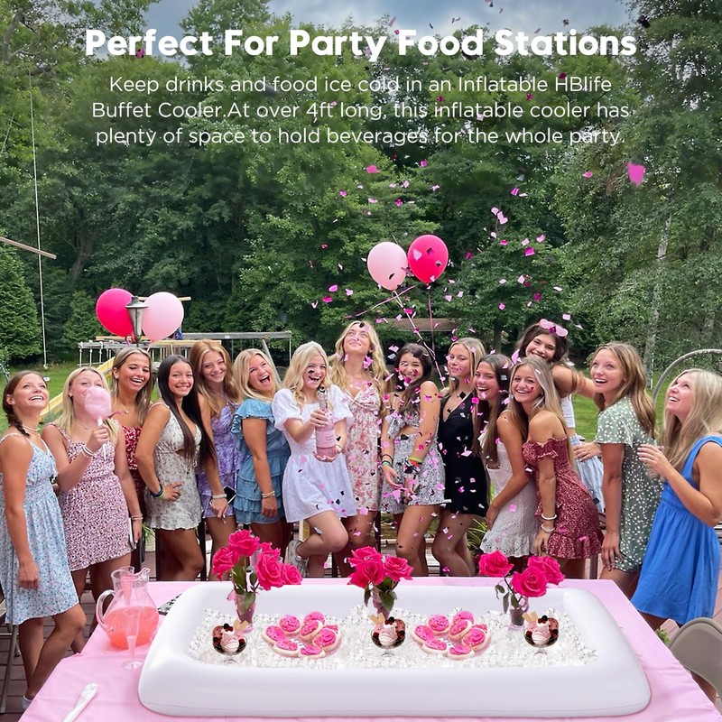 HBlife 4 PCS Inflatable Serving Bar, 2 Size Inflatable Buffet
