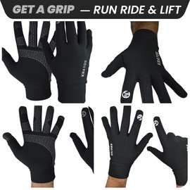 Kratos Cycling Gloves Full Finger Mountain Bike Touch Screen Anti-slip Lightweight Gloves MTB Gloves for Running Biking Sporting Driving for Men Women