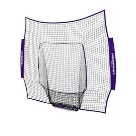 PowerNet Team Color Nets Baseball and Softball 7x7 (NET ONLY) Replacement | Heavy Duty Knotless | Durable PU Coated Polyester | Double Stitched Seams for Extra Strength (Purple)