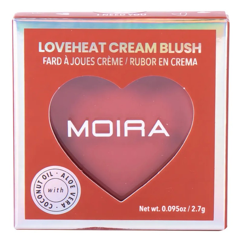 Rubor Crema Moira Loveheat Luminoso Vegano Sin Parabenos 12h