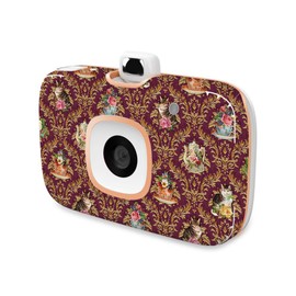 MightySkins Skin Compatible with HP Sprocket 2-in-1 Photo Printer - Teatime Cat Damask | Protective, Durable, and Unique Vinyl Decal wrap Cover | Easy to Apply, Remove | Made in The USA