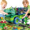 BLmukce Dinosaur Toys for Kids 3-5,Dinosaur Truck with 8 Dinosaur