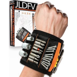 Father's Day Gift Magnetic Wristband - Magnetic Tool Wristband with 15 Powerful Magnets,Magnetic Tool Strip for Holding Nails Screws Drill,Valentines Gifts, Gifts for Dad, Gifts Father's Day