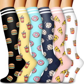 Bluemaple Copper Compression Socks For Women & Men Circulation - Best for Running,Nursing,Hiking,Flight&Travel