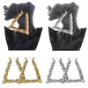 Big Bamboo Triangle Hollow Hoop Earrings for Women Girl Gold