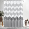 Boho Gray Shower Curtains for Bathroom Modern Gray and White