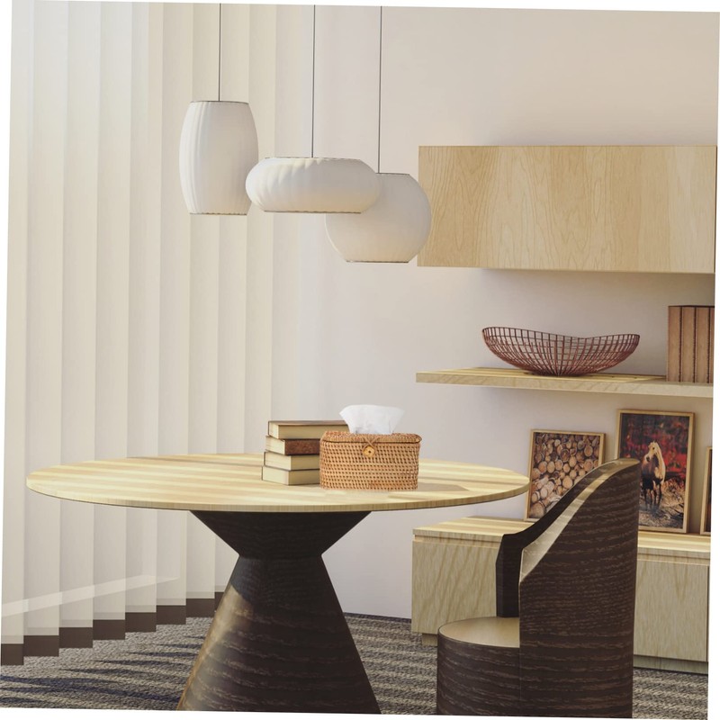 GLEAVI Multi Functional Rattan Woven Tissue Holder Elegant Tissue Organizing