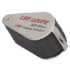 LED UV Loupe Rechargeable Foldable Portable Metal 30X Pocket Magnifier