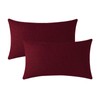 Jeneoo Decorative Burgundy Red Throw Pillow Covers Rustic Farmhouse Rectangular