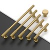 Amerdeco 10 Pack Champagne Bronze Cabinet Pulls 10 Inch(254MM) Hole