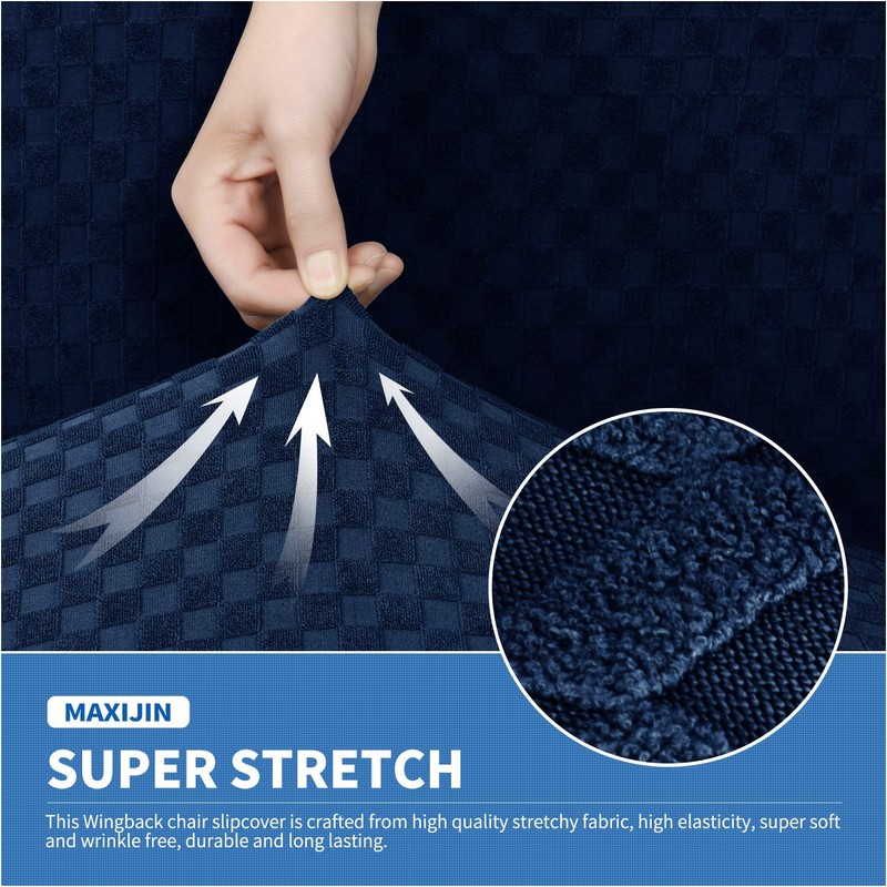MAXIJIN Elastic Armchair Cover with Ears, 1 Piece, Jacquard Sofa