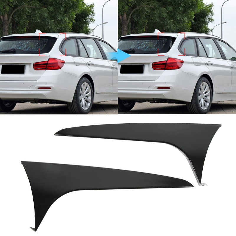 Pair Rear Window Splitter Spoiler Side Wing Cover for 3