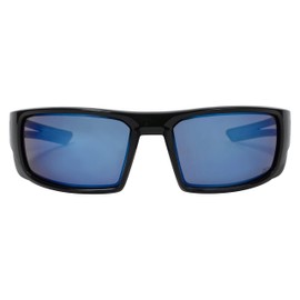 X Power Sport Style Safety Sunglasses ANSI Z87+ Impact Resistant Polycarbonate Mirror Lens & Double Injection Technology Temple (Blue White Mirror)