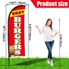 Buryeah 2 Sets Burgers Open Feather Flag for Business Advertising
