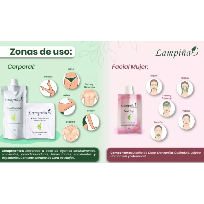 Lampiña Crema Depilatoria Lampiña Promo Depilación Total