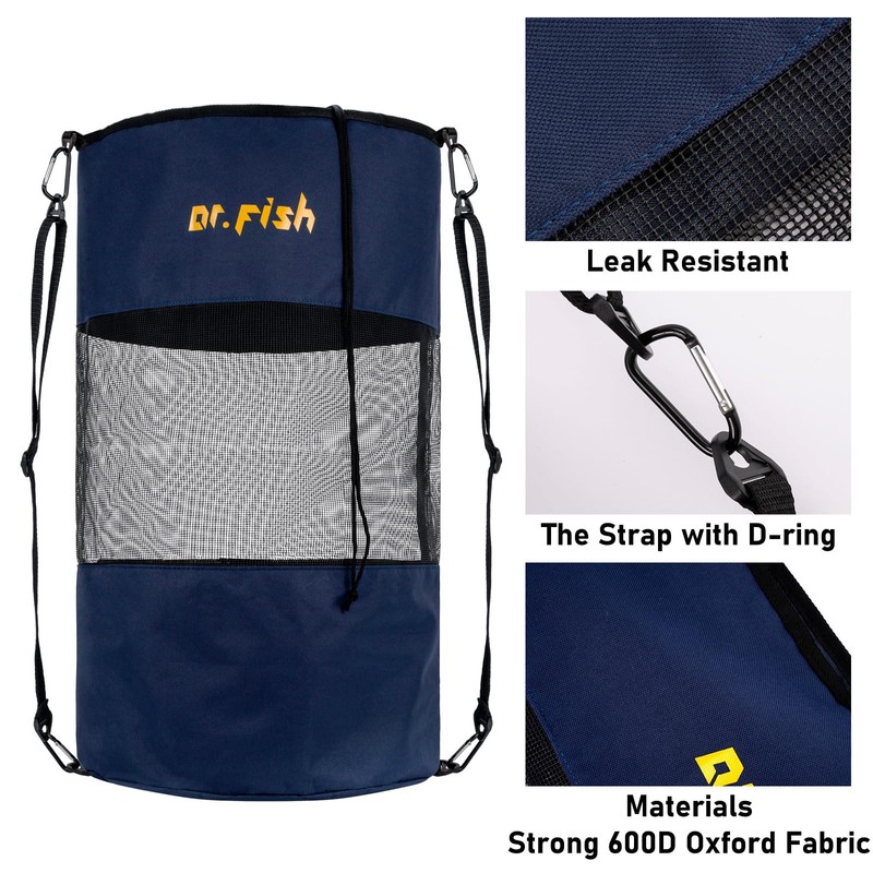 Dr.Fish Boat Trash Bags Outdoor Trash Can Oversize Hoop Mesh