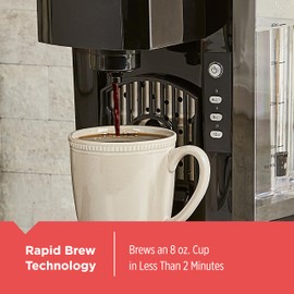BLACK+DECKER Family Single Serve K-Cup Brewer: Large 50oz Water Reservoir, Versatile Ground Coffee & K-Cup Compatibility, Adjustable Tray for Travel Mugs